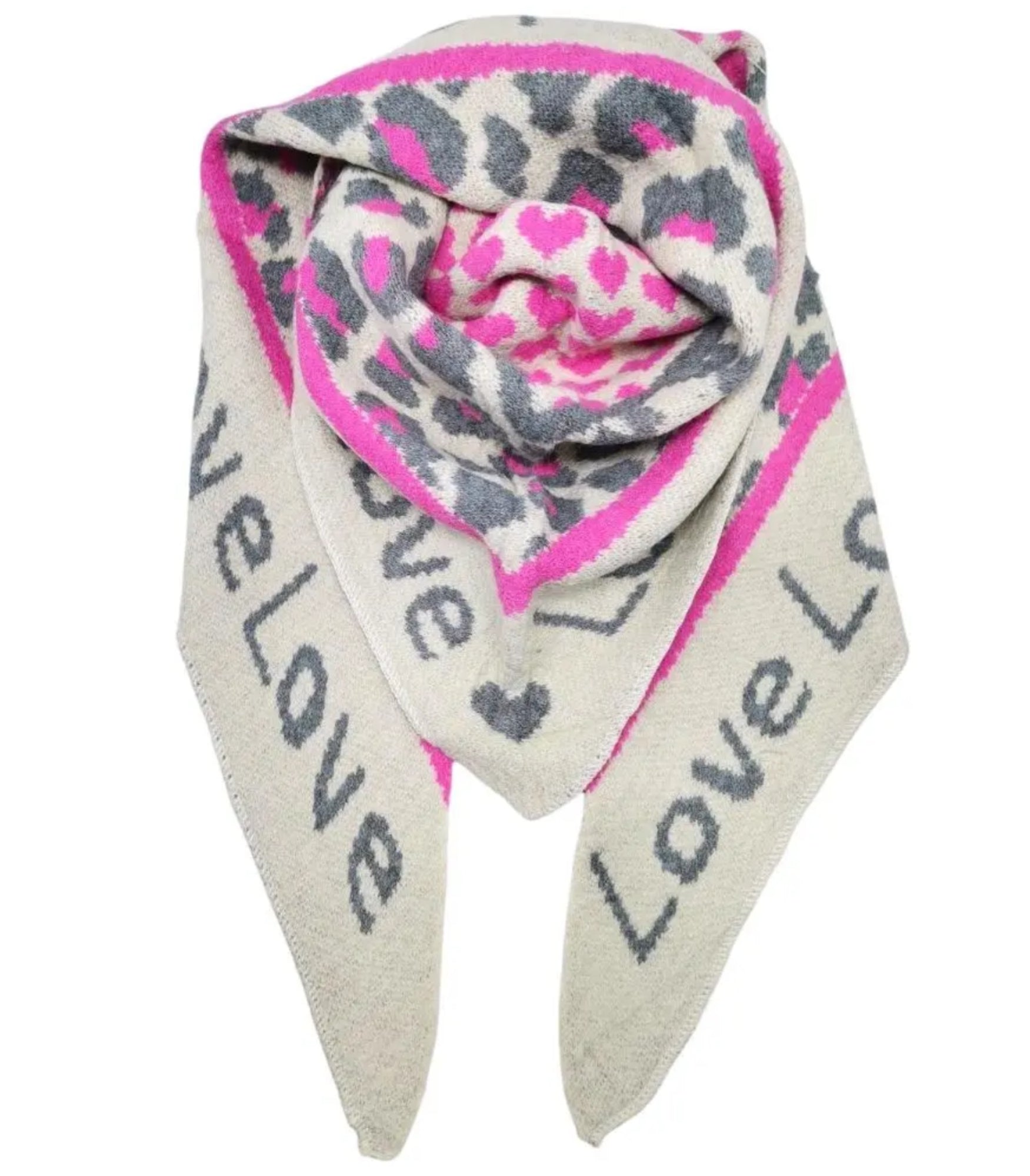 Neulehuivi fuksia / beige Marta du Chateau