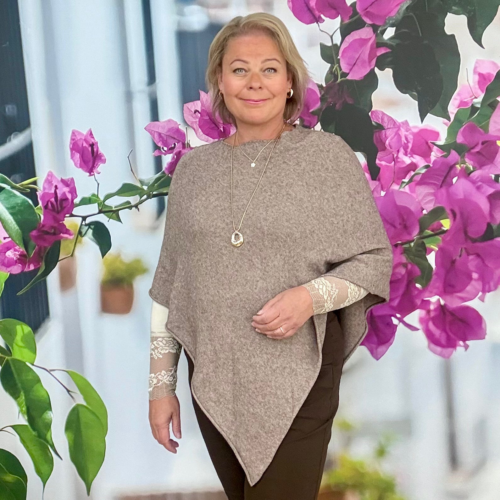 Poncho taupe