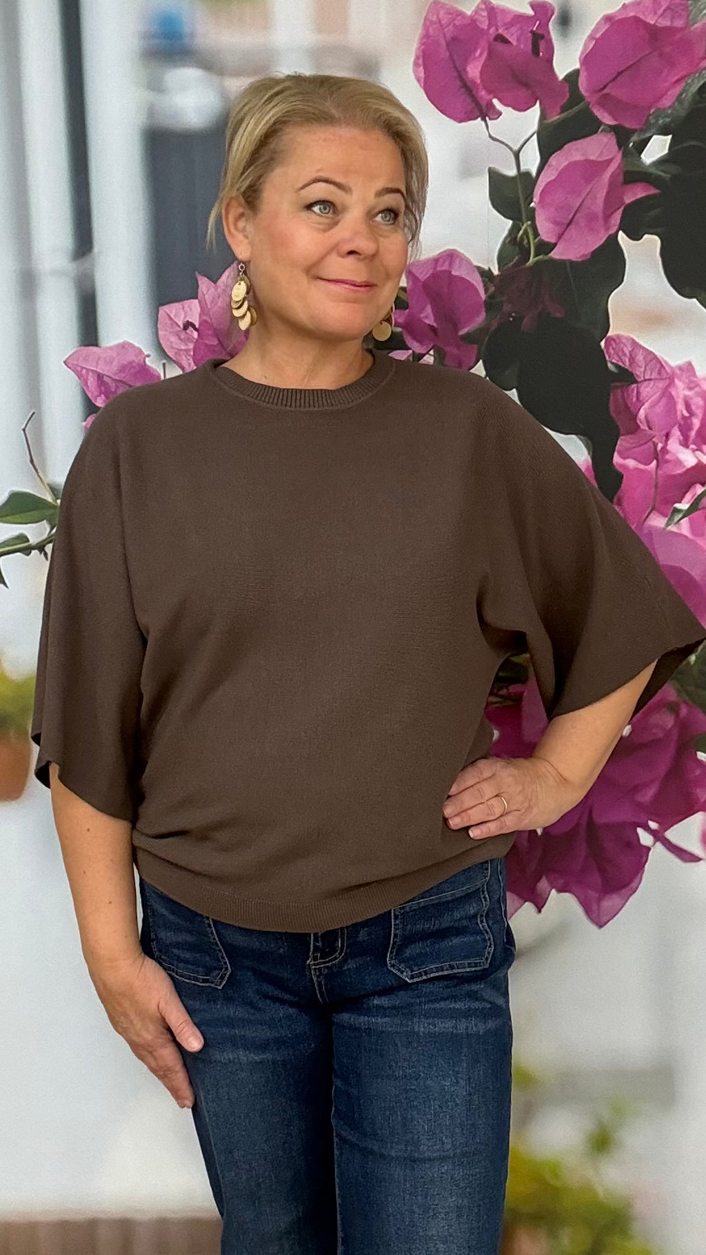 Neulepusero taupe WAUW Fashion