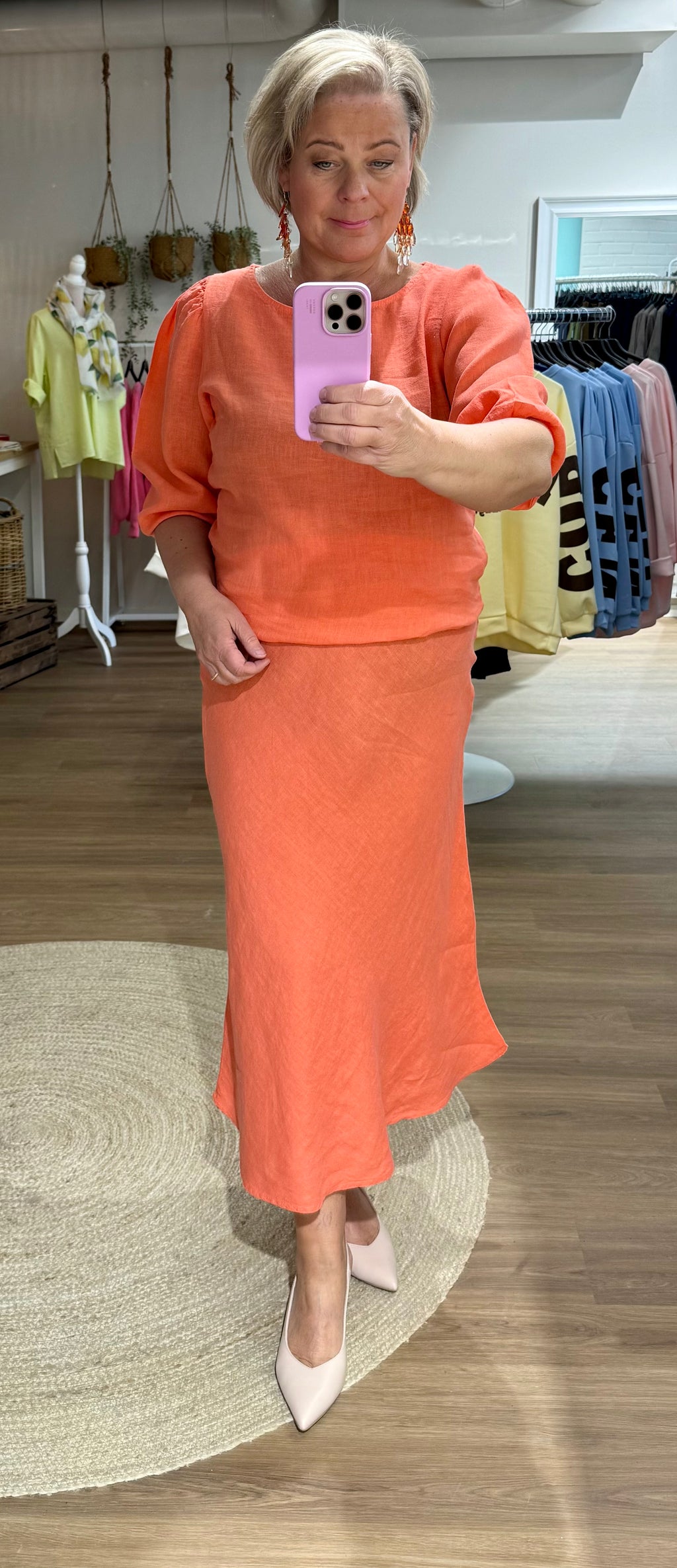 Pellavahame oranssi Gemini