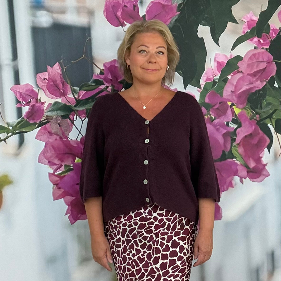 Babyalpakkaneuletakki viininpunainen