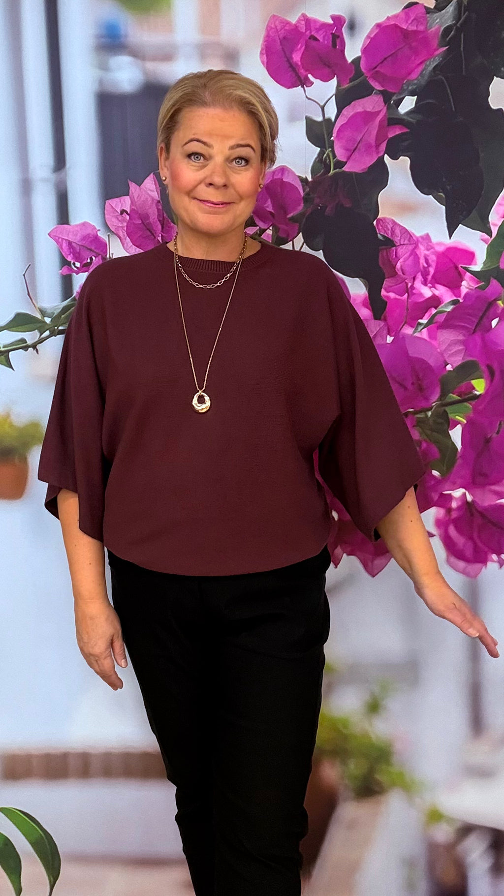 Neulepusero aubergine WAUW Fashion
