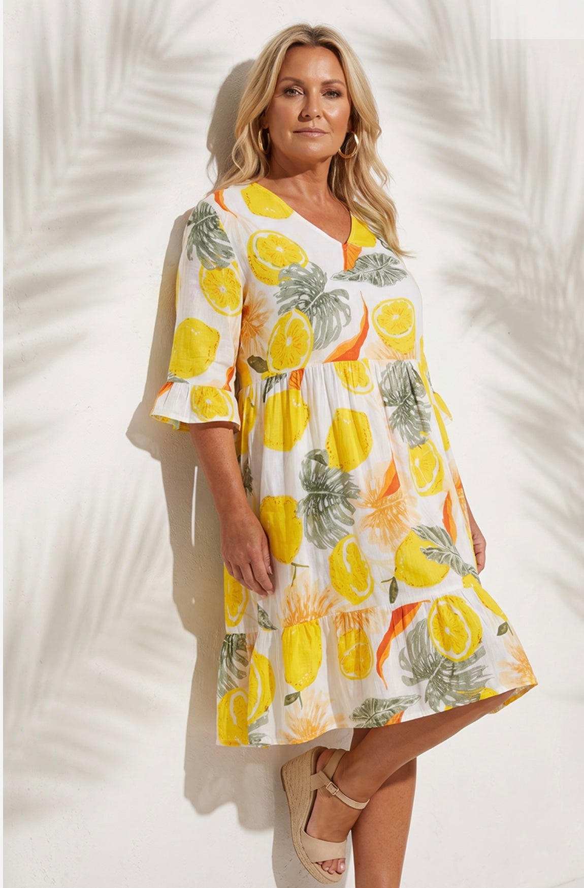 Sitruunamekko Tropical lyhyt 2XL