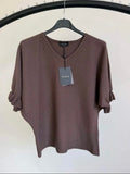 Neulepusero frillahihalla taupe WAUW Fashion
