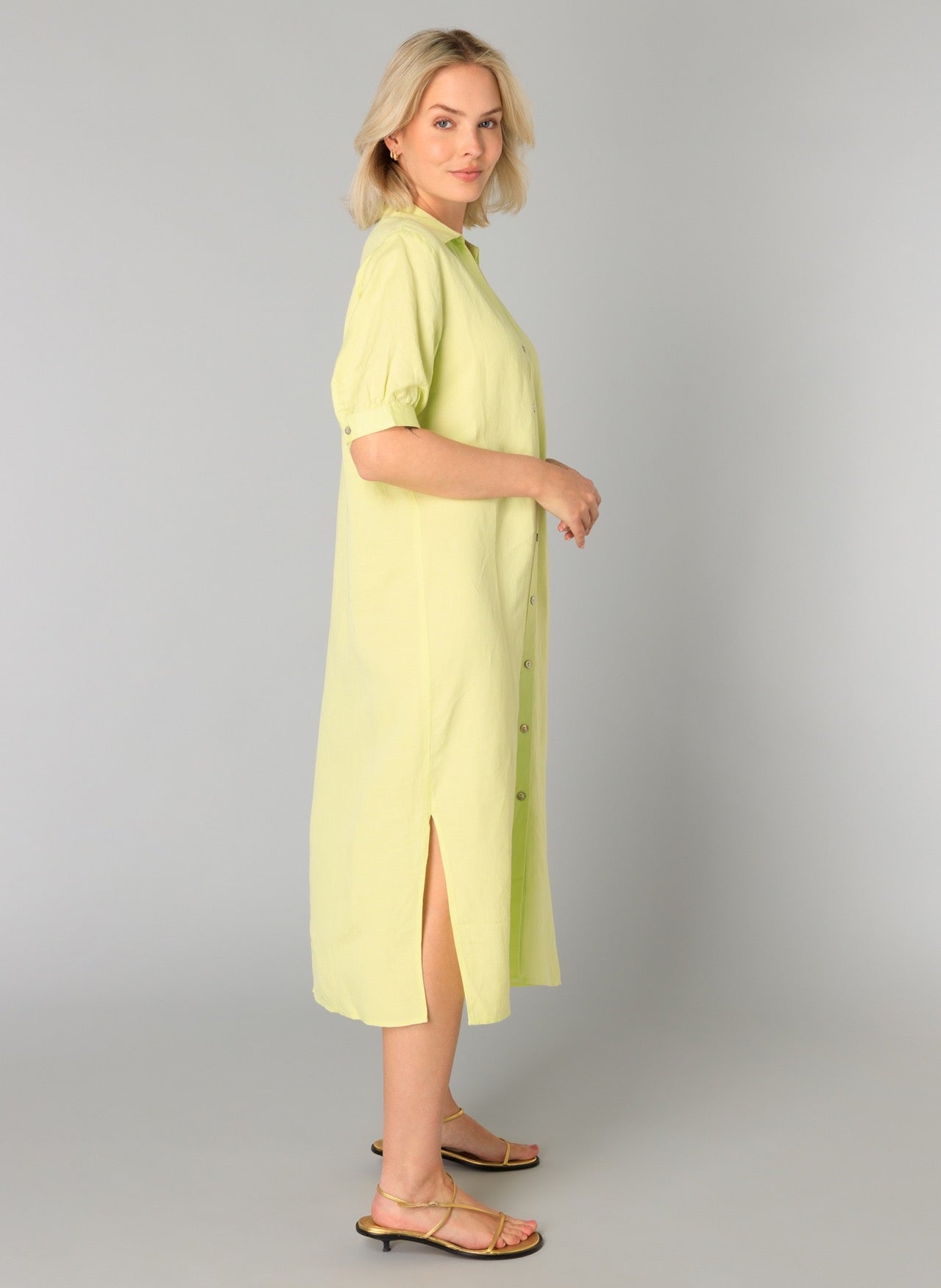 Pellavaviskoosimekko sorbet green YEST