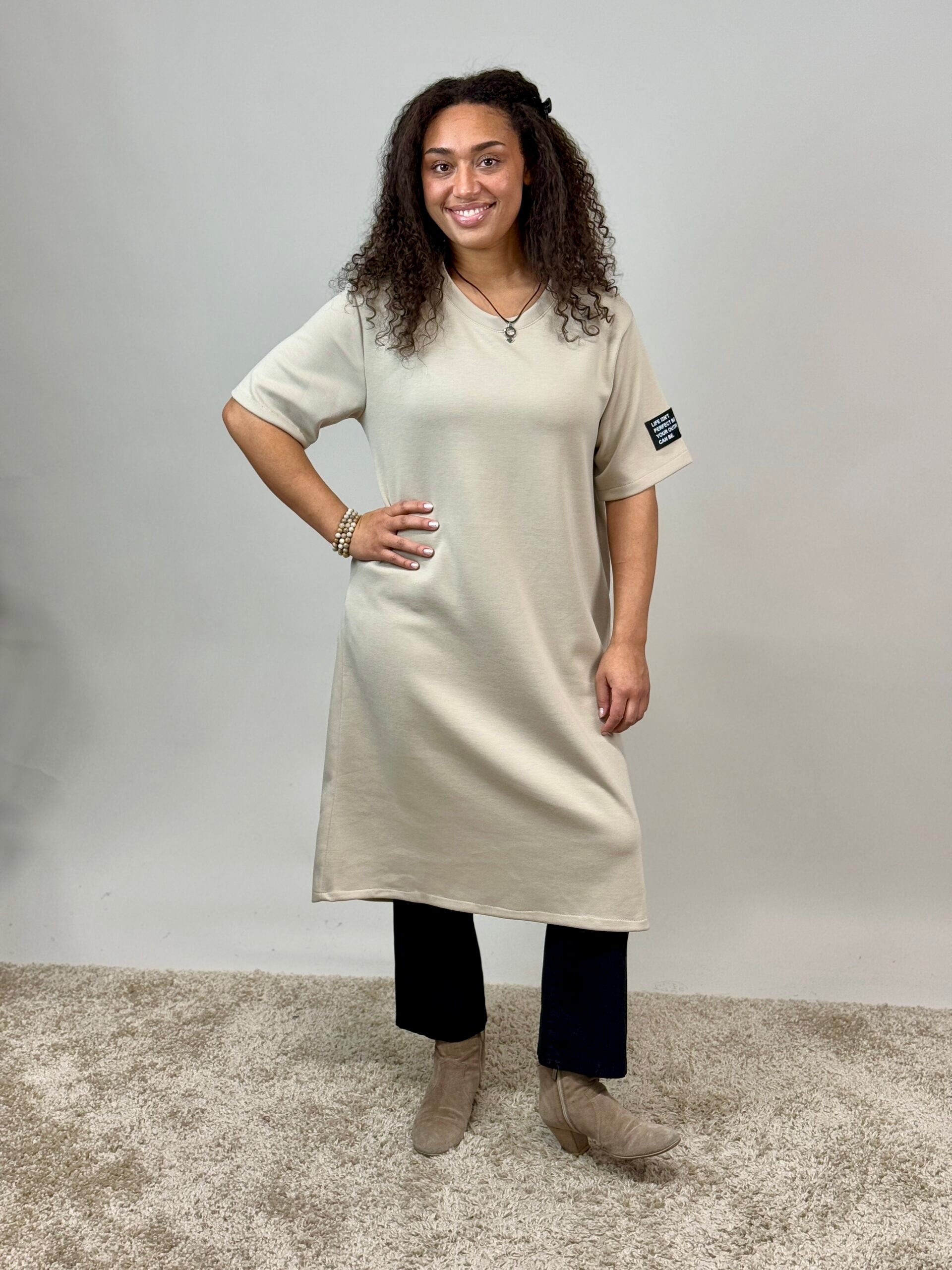 Embla mekko beige Mix by Heart